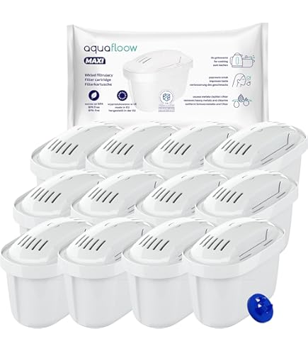 AQUA CREST Lot de 12 cartouches filtrantes de rechange pour Brita