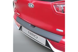 Travall Car Boot Bumper Protector Compatible with Kia Niro (2016-2019) - Vehicle-Specific Black Smooth Plastic Bumper Protection against Scuffs and Scratches