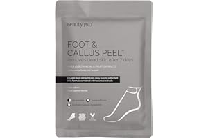 BEAUTYPRO FOOT & CALLUS PEEL Natural Exfoliating Socks Dead Dry Skin Remover Peeling Foot Mask Repair Cracked Heels Vegan For Soft Feet Multi Award Winning Brand