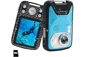 ISHARE Waterproof Camera 4K 48MP 17FT Underwater Camera for Snorkeling,Auto Focus 32GB Card,18X Zoom Fill Light Compact Cameras for Kids/Adult/Elderly/Beginners