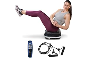 LifePro Waver Vibration Plate Exercise Machine for Full Body Workout, 99 Speed Levels, Resistance Bands, Remote, Home Fitness and Weight Loss Platform