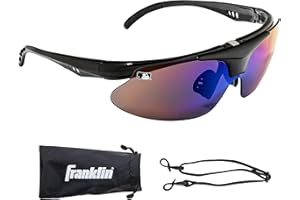 Franklin Sports MLB - Flip Up Baseball + Softball Sonnenbrille für Kinder + Erwachsene - Leichte Sport-Sonnenbrille für UV-Schutz, Schwarz