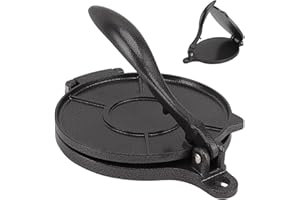 ‎COCOARM Cocoarm Tortilla Presse, Aluminiumlegierung, Manuelles Teig Presswerkzeug für Tortillas Pizza -Kuchen und Pastetchen in der Heimat Küche (16 cm schwarz)