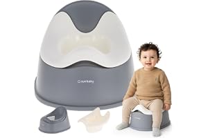 SUN BABY Nocnik dla dzieci 18-36 miesięcy Ciemnoszary-Biały | antypoślizgowe nóżki, ergonomiczne oparcie, wyjmowany wkład, tworzywo sztuczne, do 15 kg