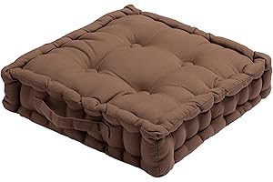 Home Sweet Home UK Adult Chunky Booster Cushion, Portable Breathable 100% Cotton Seat Pad for Car, Office, Home, Chair Cushion for Elderly Post-Operative, Wheelchair & More - 45cm x 45cm