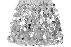 Miipat Filles Jupes à Paillettes et Scintillante Mode Enfants Mini Jupe Filles Jupe de Danse pour Anniversaire de Princesse Jupes Shorts