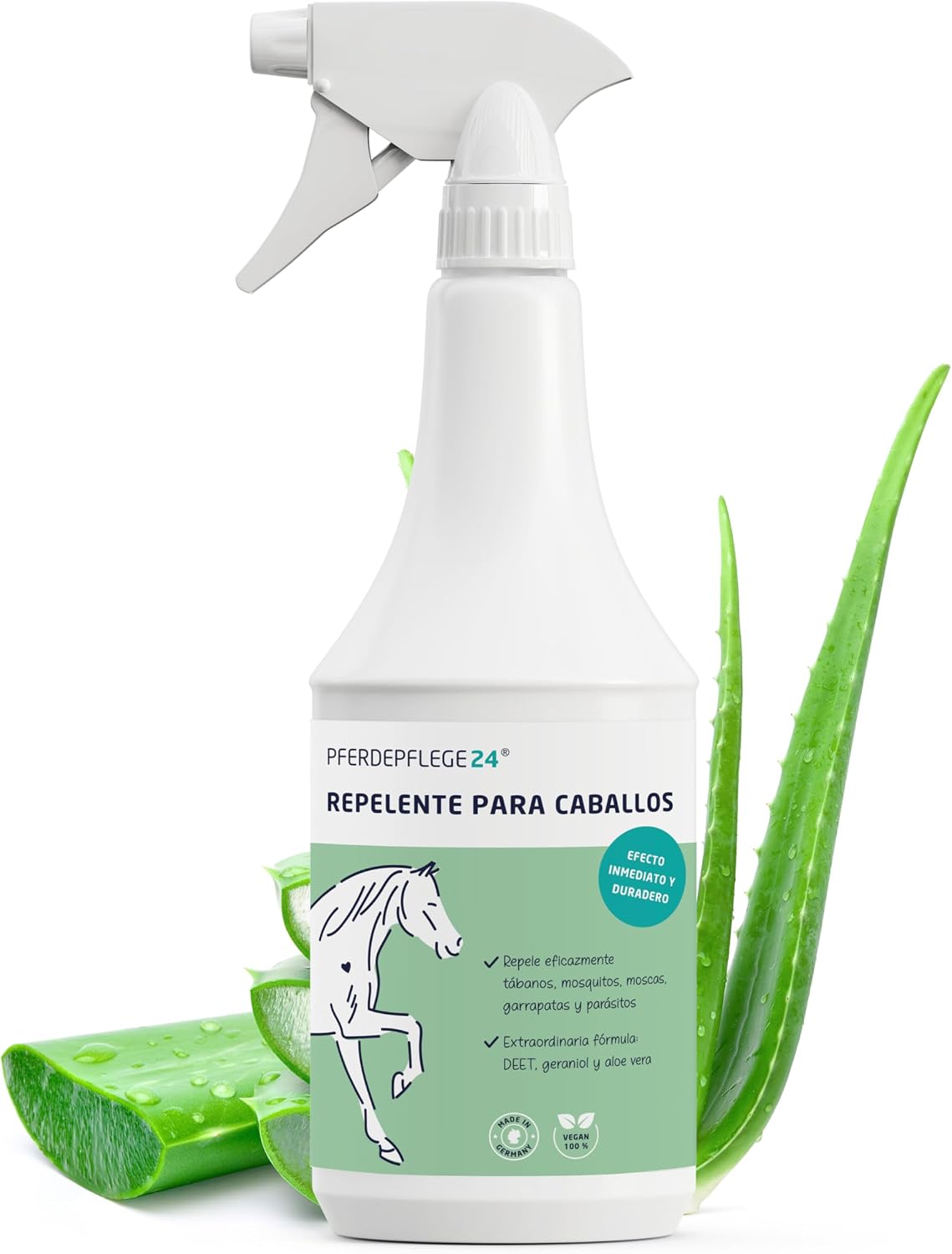 PFERDEPFLEGE24 Spray Repelente Moscas para Caballos con DEET - Protección Instantánea y Duradera contra Insectos - Fórmula Concentrada y Efectiva 1000ml