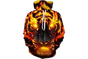 Loveternal Felpa Uomo Donna Felpe con Cappuccio Unisex Stampato 3D Hoodie Pullover Sweatshirt con Tasche M-XXL