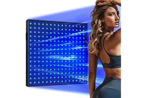 Jitesy 460nm Solarium Für Zuhause, 45W Bräunungslampe mit 225 LEDs, Gesichtsbräunung Tageslicht Faltbares Seinstellbares Ständer Und Aufhängbare Haken für Gesicht und Körper(schwarz)