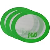 SILICONE ALLEY3 Non-stick Mat Pad/Silicone Rolling Baking Pastry Mat Large Round 9.5" Green