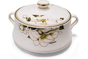 AKH HOUSEWARE Insulated Casserole Dishes | Serving Dishes With Lid | Stainless Steel Inner | Keep Food Warm | Thermal Food Container | Hot Pot | (White, 1.5 Litre)