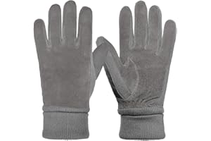 Harssidanzar Guantes de invierno para mujer guantes térmicos de ante con forro polar de lana SL024EU
