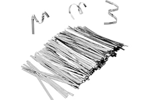 BRAMBLECO 800PCS Metal Twist Ties - bag ties - bag ties for food storage - 10CM Reusable Bag Ties (Silver)