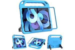 Surom Kids Case with Built-in Screen Protector for iPad Air 5th Generation 2022/iPad Air 4th Gen 2020, 10.9" iPad Air 5/4 Shockproof Handle Stand Case for iPad Air 5th/4th Gen 10.9/Pro 11, Blue
