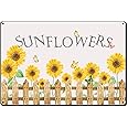 CREATCABIN Metal Tin Sign Sunflowers Vintage Metal Signs Iron Painting Wall Signs Retro Plaque Poster Wall Art Garden House Plaque for Bathroom Kitchen Cafe Wall Halloween Christmas Decor 8 x 12 Inch