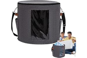 Teksome Scatola per Cappelli,Custodia Pieghevole per Cappelli Grandi | Contenitore Portatile per Cappelli con Coperchio Antipolvere, Custodia per Cappelli Organizer per Cappelli di Grande capacità