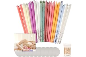 Ysimple Ear Candles, 20 Pcs (8 Colours) All Natural Cylinders Fragrance Hollow Cone Candles, Ear Wax Remover Candle Kit with 10 Protective Disks and 1 Pack Swabs