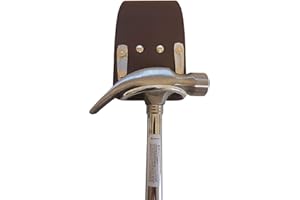 BEST BUY ITEMS LIMITED BBI Brown Leather Hammer Holder for Tool Belt | Steel Saddle Scafffolding Tool Belt Pouch
