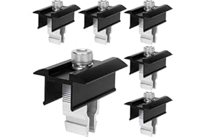 PGONLINE 6 Stück Endklemme Halterung Balkonkraftwerk 30mm, Befestigung Solarmodul Halterung Set, Solarpanel Mittelklemme Aluminiumlegierung für PV Solar Module Befestigungen, Dachhalterungen Solarmodule