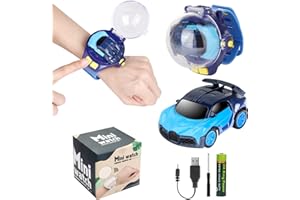 TOMATONG 2023 Mini Fernbedienung Auto Uhr Ostern Spielzeug für Kinder Easter,2.4 GHz abnehmbare Rennwagen Armbanduhr Spielzeug mit USB-Aufladung Nette Weihnachten Neujahr RC Kleines Auto Spiel Geburtstag,Blau