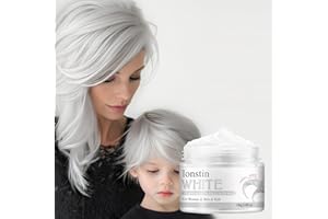 lonstin Purple Hair Colour Wax for Kids & Adults Temporary Hair Dye Wax 100g Wash Out, Non-Sticky Clay Mud Cream for Parties, Cosplay & Daily Fun (white, white)