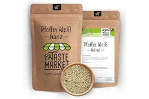‎TASTE MARKET GUTER GESCHMACK 200 g Pfeffer weiß ganz | weißer ganzer Pfeffer | Pfefferkörner | Gewürz | Pfefferbeeren