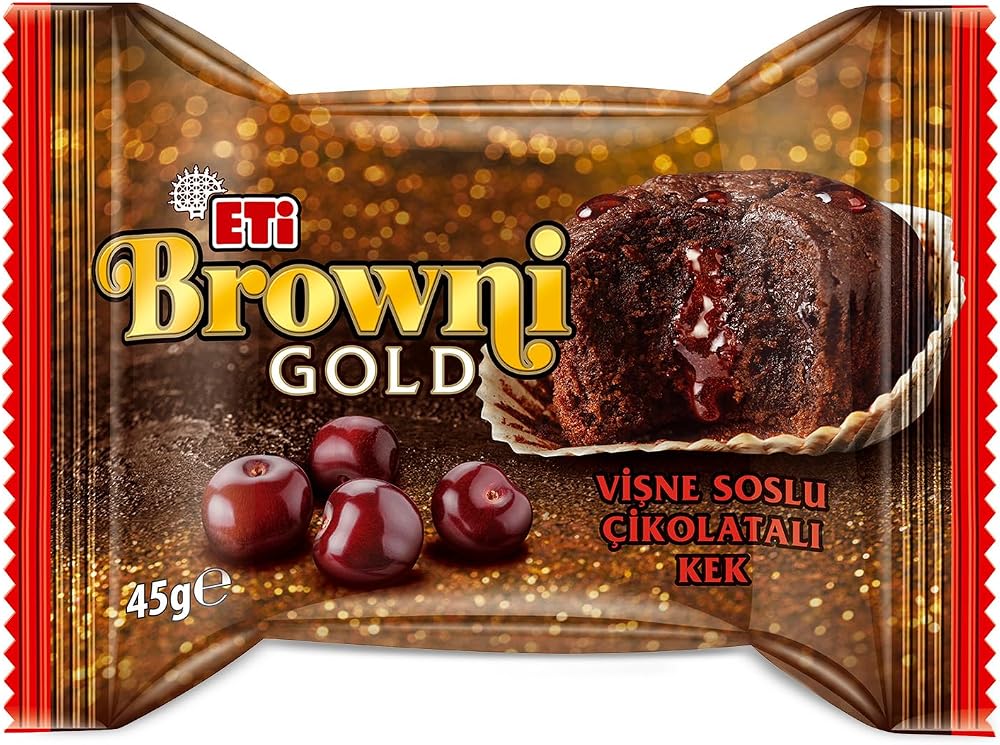 Eti Browni Gold Vişne Soslu Çikolatalı Kek 45 g x 24 Adet