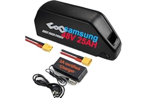 UNIT PACK POWER 48V 25Ah Shark Batería de Bicicleta eléctrica para Ba-Fang/Tong-Sheng Kit de conversión ebike - Batería de Iones de Litio 1500w 1000w 750w 500w(Samsung50E Cell)