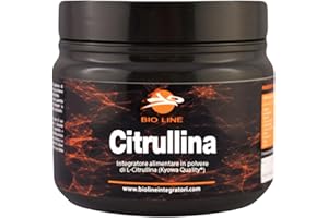 LABORATORI BIO LINE Citrullina Polvere (200 g) Integratore Alimentare dell'Aminoacido L-Citrullina (Kyowa Quality) Puro 100%, Per Una Dieta Senza Additivi e Dolcificanti, Integratori Alimentari