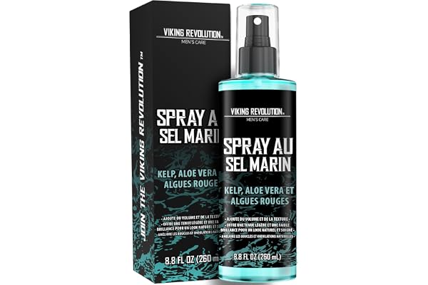 Viking Revolution - Sea Salt Spray pour Homme - Spray au Sel de Mer avec Extrait de Kelp, Aloe Vera et Algues Rouges - Volume et Texture - Cadeau Homme - 260ml