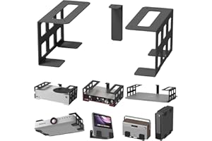 sciuU Universal Under Desk/Ceiling/Wall Mount Bracket - for Devices Thick < 9cm / 10kg - 2mm Stainless Steel Holder - compatible with Xbox Series S, PS4, Projector, Mini PC, TV Box, Router, Laptop