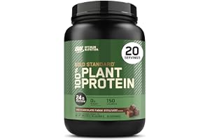 Optimum Nutrition (ON) Gold Standard 100% Plant Based Protein Powder, Gluten Free, Vegan Protein for Muscle Support and Recovery with Amino Acids - Rich Chocolate Fudge, 800 G, 20 Servings