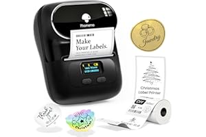 Phomemo M110 Etiquetadora Bluetooth Portátil, Impresora de Etiquetas Térmica Inalámbrica para iOS y Android, Impresora de Códigos de Barras para Ropa, Joyería, Comercio Minorista, Hogar