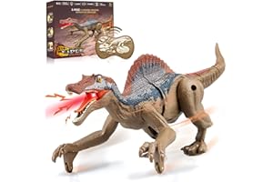 JONEG Ferngesteuerter Dinosaurier, RC Dino Roboter Geschenk für Kinder 3-8 Jahre, Realistische Spielzeug Gehbewegungen Geburtztag für Kinder