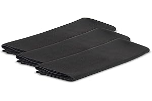 Dynavox MFC6 Lot de 3 chiffons de nettoyage antistatiques en microfibre pour disques vinyles 32 x 32 cm Noir