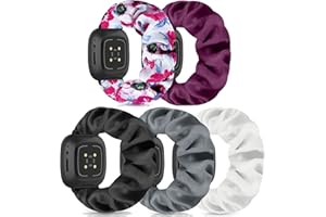 DKGKOO Bracelet de montre chouchou pour femme compatible avec Fitbit Versa 4/Versa 3/Sense/Sense 2