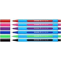 Schneider Slider Edge XB - Lot De 4 Stylos Bille à Pointe Large, écriture Fluide, Corps Caoutchouté, Sans Capuchon - 11