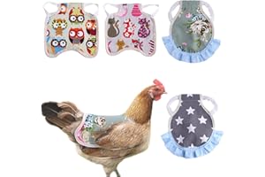 Wilsonzin GeflüGel Henne Sattel Hen Chicken Saddle HüHner-SchüRzen Warnweste Für Hühner Huhn Weste Für Huhn Und Ente Schürze Schutz Rückenschutz Jacke Huhn Und Ente 4 Stück
