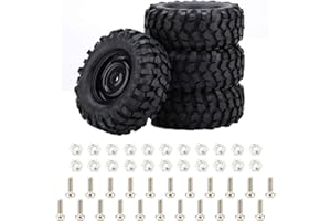 ‎KUULEYN Offroad RC-Reifen, 4 Stück rc reifen,Gummiräder Reifen Langlebiger Raupenfahrzeugreifen mit Anti-Rutsch-Muster für Hsp Redcat Traxxas Axial Scx10 Rc4wd d90 Tamiya Cc01 1/10 Raupen-RC-Teile