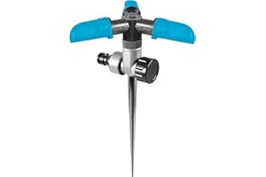 Cellfast 3-arm rotating sprinkler BASIC sz, Spike Base, Coverage up to 150m², ABS Plastic, Infinitely Variable Adjustment, 52-302