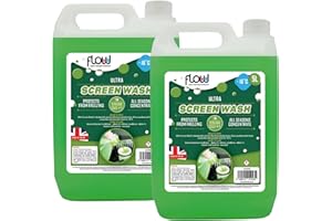 FLOW TM SIMPLY AMAZING PRODUCTS Flow Ultra Winter Car Screenwash | Effective down to -16°C | Concentrate 10:1 | Smear Free Finish (10 Litre)
