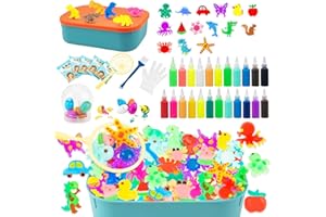 Funsland Magic Water Flf Kit - 23 Kolory Magiczne Zabawki z 6 Jajkami Dinozaurów 15 Kreatywne Formy Odpowiednie dla Chłopców i Dziewcząt w Wieku 3-go i Powyżej ﻿