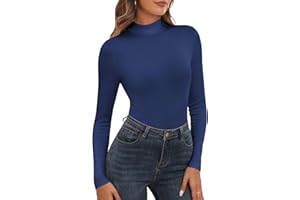 SERSARY Camiseta Cuello Alto Mujer Jersey Cuello Vuelto Camiseta Basicas Manga Larga Invierno Pullover Ajuste CláSico Mujer Punto Suave SuéTer con Camisa de Cuello Alto