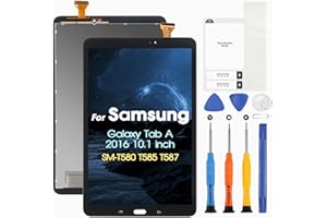 ARSSLY per Samsung Galaxy Tab A 2016 LCD Schermo, Sostituzione Schermo per Galaxy Tab A 2016 SM-T580 T585 T587 10.1 Pollici LCD Display Touch Screen Digitazer Full Assembly con Riparazione Kit, Nero