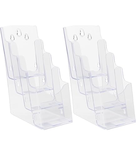 4 Supporti Per Brochure Trasparenti Taymar - Formato A4, 3 Scomparti - Foto 8