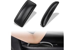 LYSHOOCE 2 cojines para rodillas de coche, de piel, para coche, autoadhesivos, para puerta de coche, para interior de coche