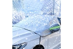 UIHOL Couverture Pare Brise Voiture, Protection Pare Brise Hiver, Protege Pare Brise, Universelle pour Voiture Anti Givre, Neige, Glace, Pluie et Soleil UV, Repliable Voiture Couverture(235 * 153cm)