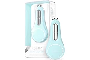 FOREO BEAR 2 eyes & lips - Appareil anti-rides instantané à micro-courant - Soin des yeux - Lifting des sourcils - Traitement anti cernes et contour des yeux, repulpant lèvres - Arctic Blue