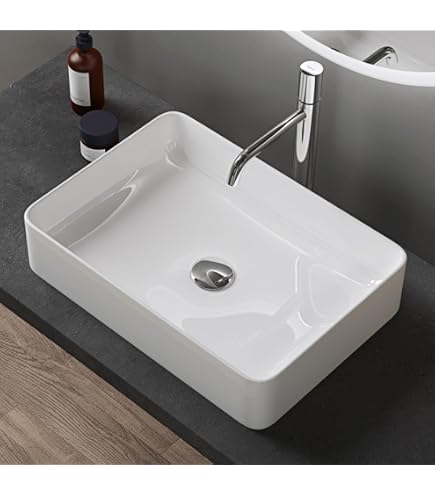 LAVITA Aufsatzwaschtisch Blas Aufsatzwaschbecken Oval Waschbecken