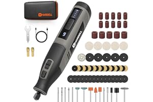 HARDELL Cordless Rotary Tool, 4000mAh Long-Lasting Battery, 6 Variable Speeds 8000-28000RPM, Fast Charging Rotary Tool Kit with 80 Accessories for Cutting, Polishing, Drilling, Carving, DIY Crafts
